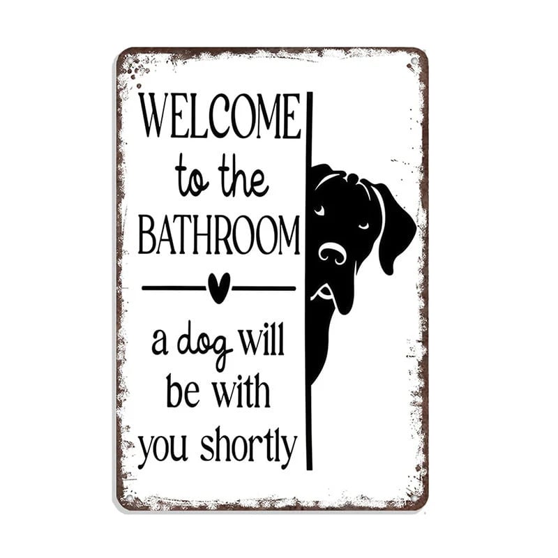 ⏳LAST DAY SALE 49% OFF🔥Vintage Highland Cow Aluminum Sign: Funny "Are You Pooping?" Black and White Bathroom Wall Decor