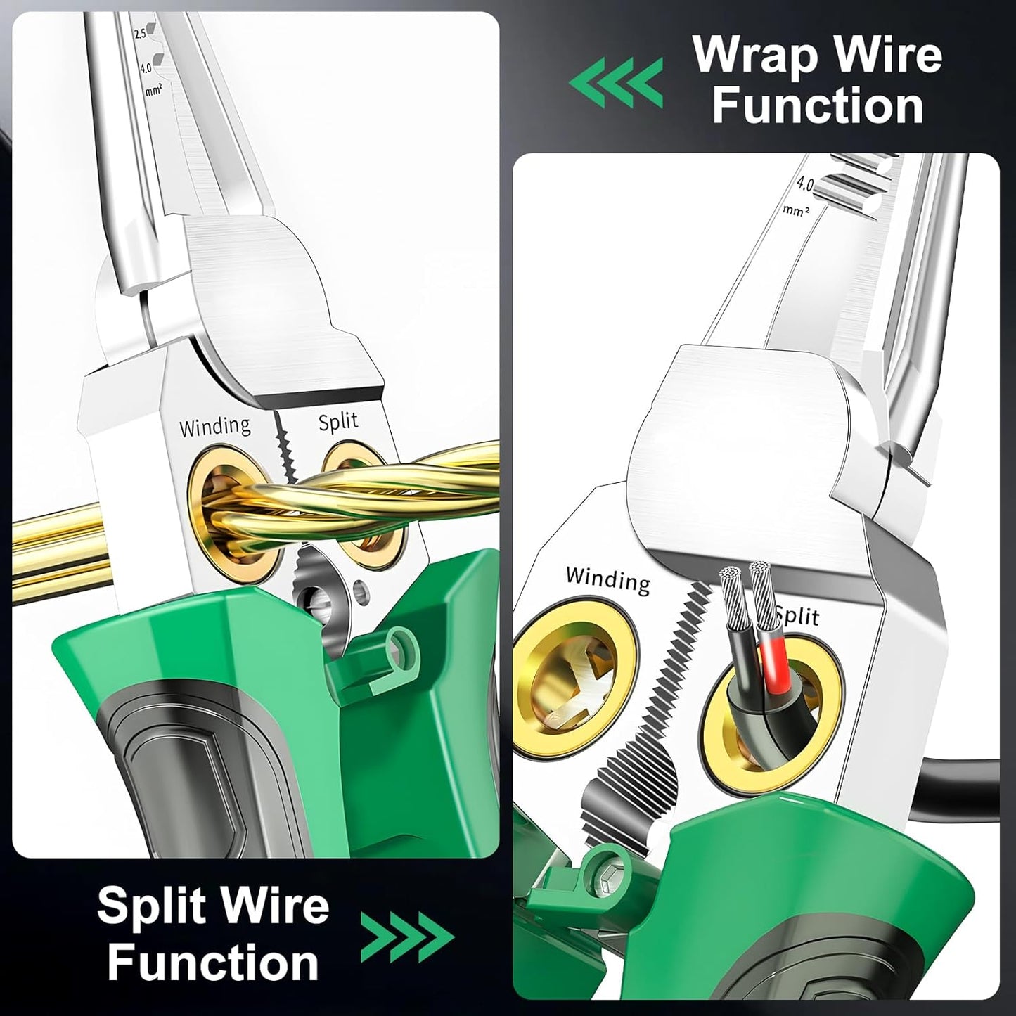 "8-in-1 Heavy Duty Wire Stripper Pliers with Voltage Test"