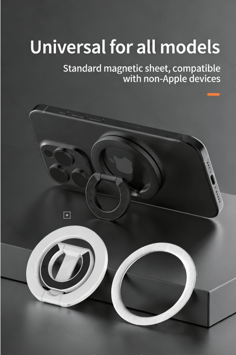 Double-Sided Magnetic Phone Stand Adjustable & Compatible with iPhone 12-17 Series Portable Multi-Scene Use Operable with One Hand Smartphone Cellphone Mount