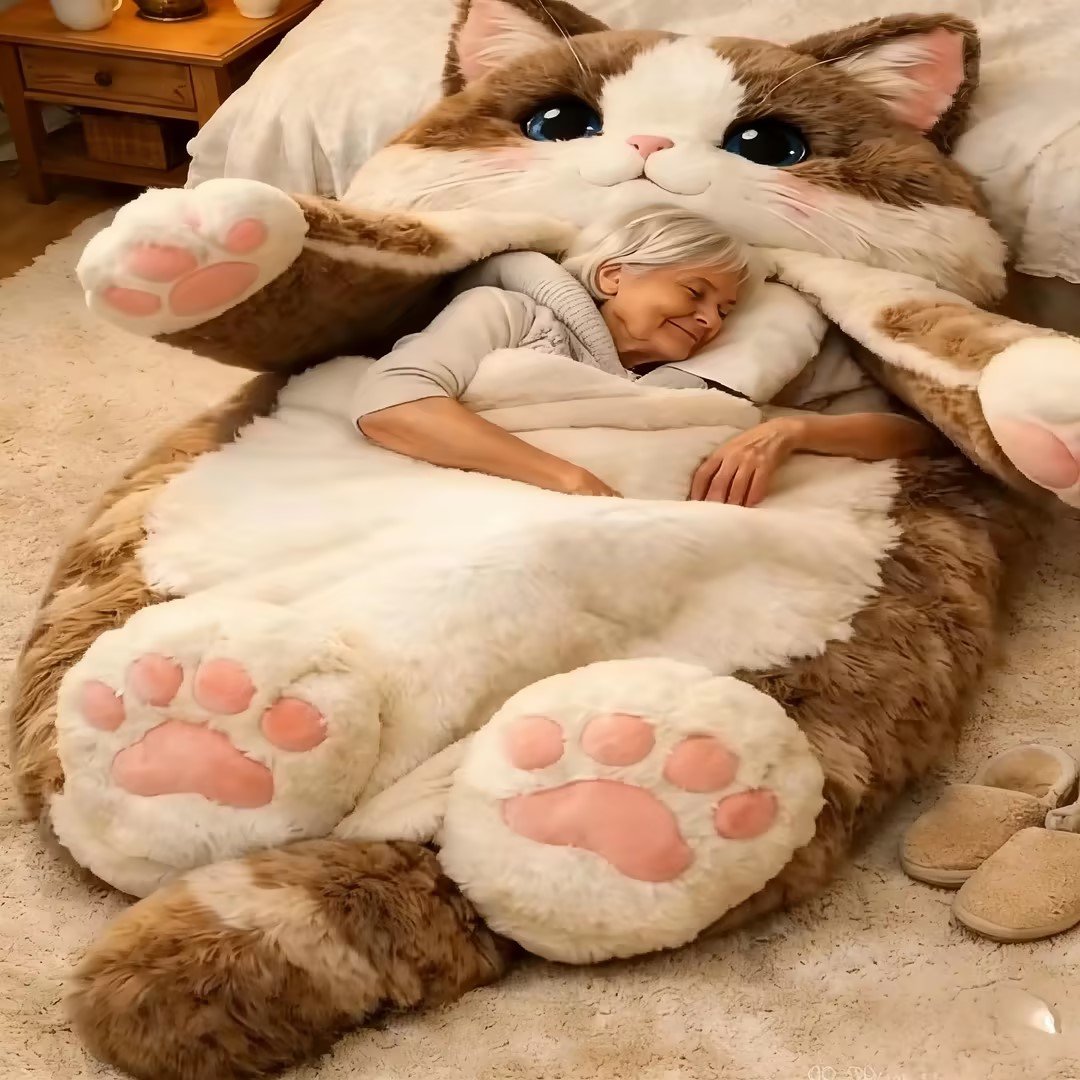 🔥Hot Sale 49% off⏰🐱 Fluffy cat sleeping bagy💤