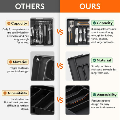 Expandable Kitchen Utensil Drawer Organizer
