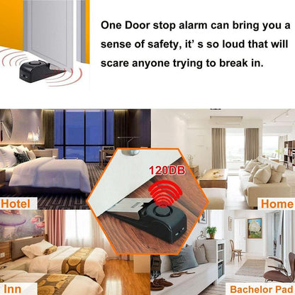 🔥New Year Picks 49% OFF🚨Home Security Door Stopper Alarm - Easy to Install No Tools Needed, 3 Sensitivity Modes, 120DB Loud Anti-Theft Alarm