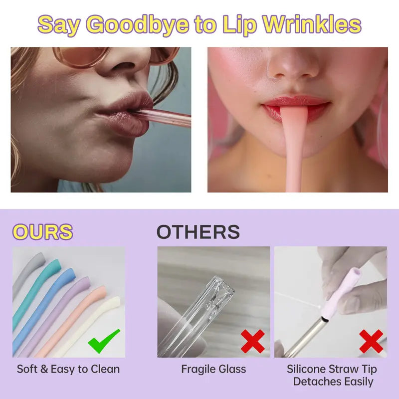 anti-wrinkle straw