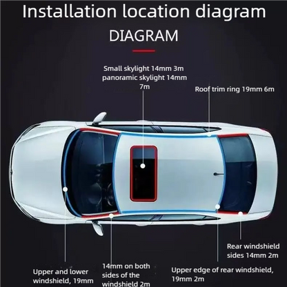 Car Windshield Edge Rubber Strip