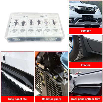 🔥 LAST DAY 49% OFF-100pcs Universal Expansion Screw Clips Set– Suitable For Car Mudguards, Door Panels, C05 C20 C32 B01 D02 A16 automotive parts.
