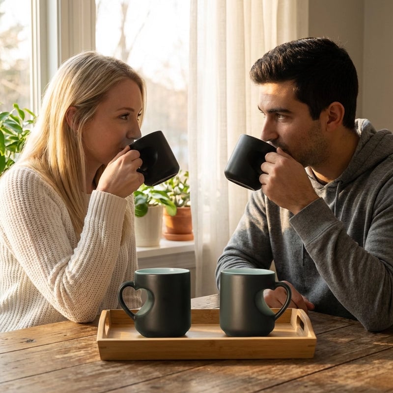💖Heart-shaped Color-changing Ceramic Mug