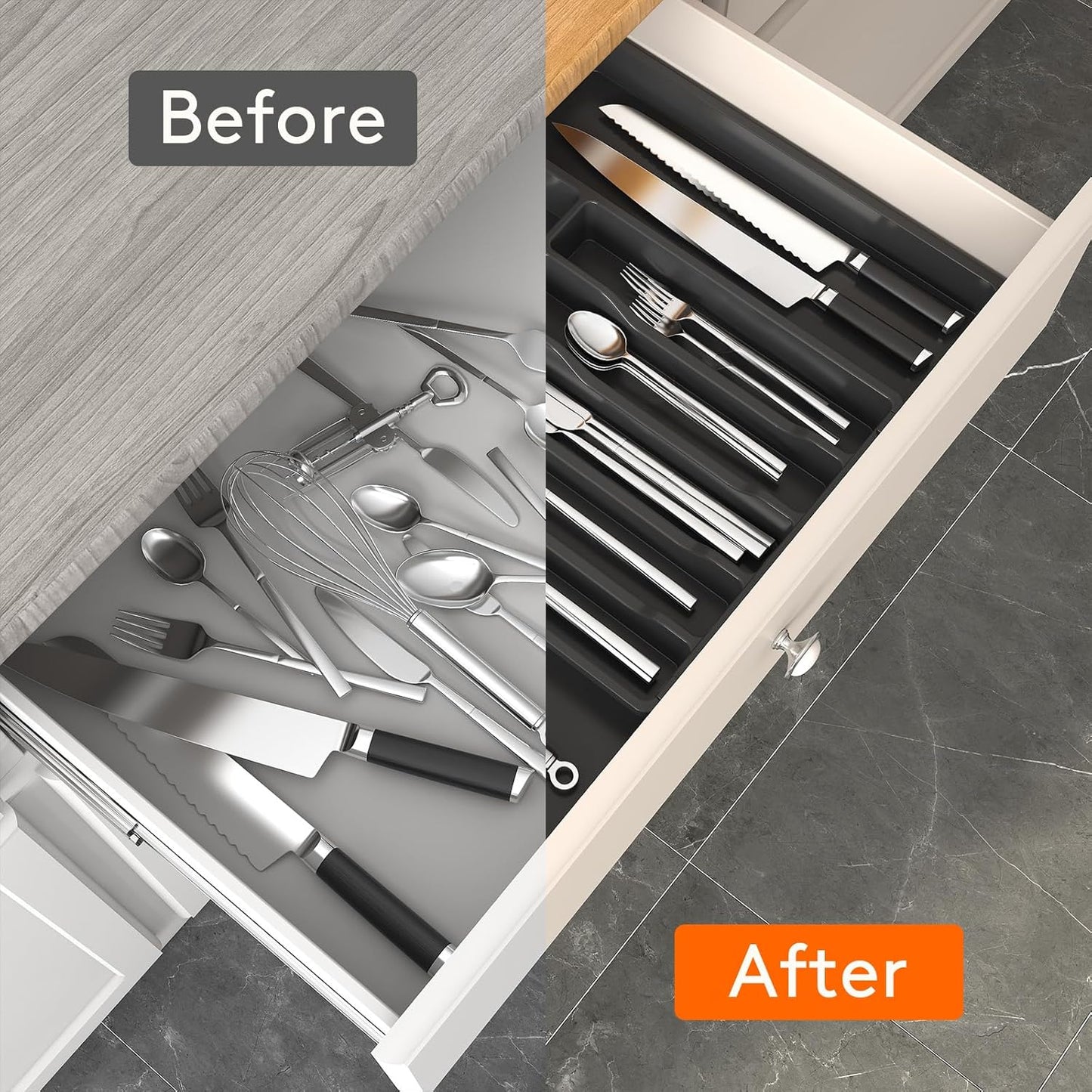 Expandable Kitchen Utensil Drawer Organizer