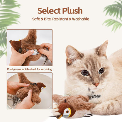 🔥Last Day 40% OFF - 🐾Interactive Chirping Bird Cat Toy