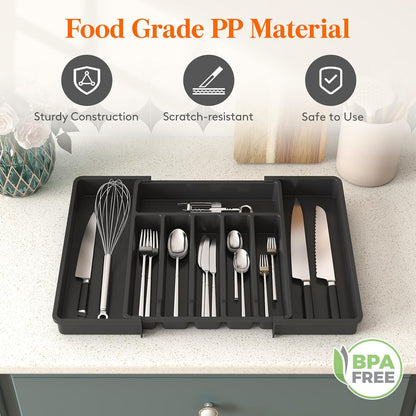 Expandable Kitchen Utensil Drawer Organizer