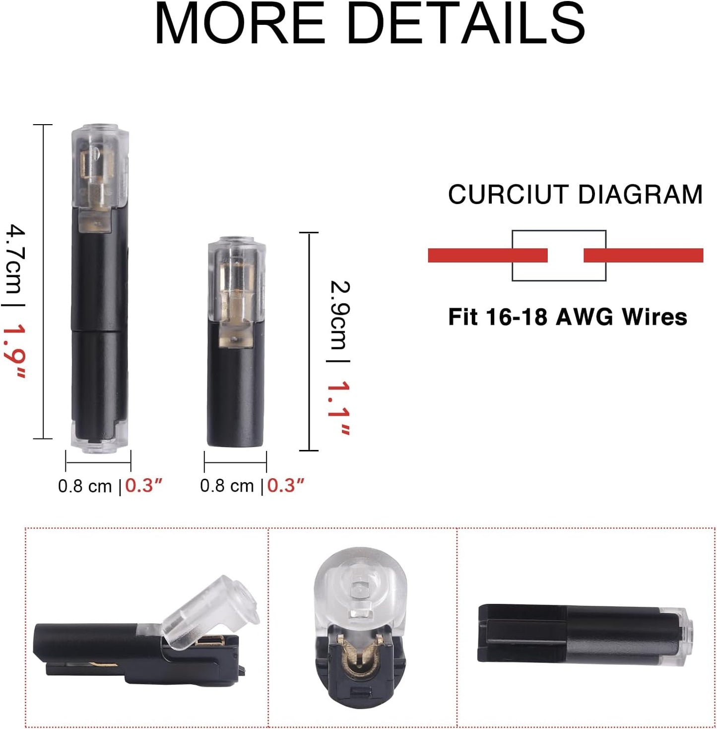 Quick Wiring🔌Double-Wire Plug-in Connector Led Light Strip Connectors 2 Pin