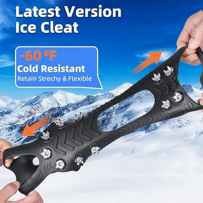 ❄️🛡️ "Invincible" Crampons (11-tooth): Turn any shoes into a snow tank