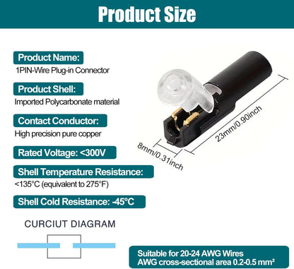 Quick Wiring🔌Double-Wire Plug-in Connector Led Light Strip Connectors 2 Pin