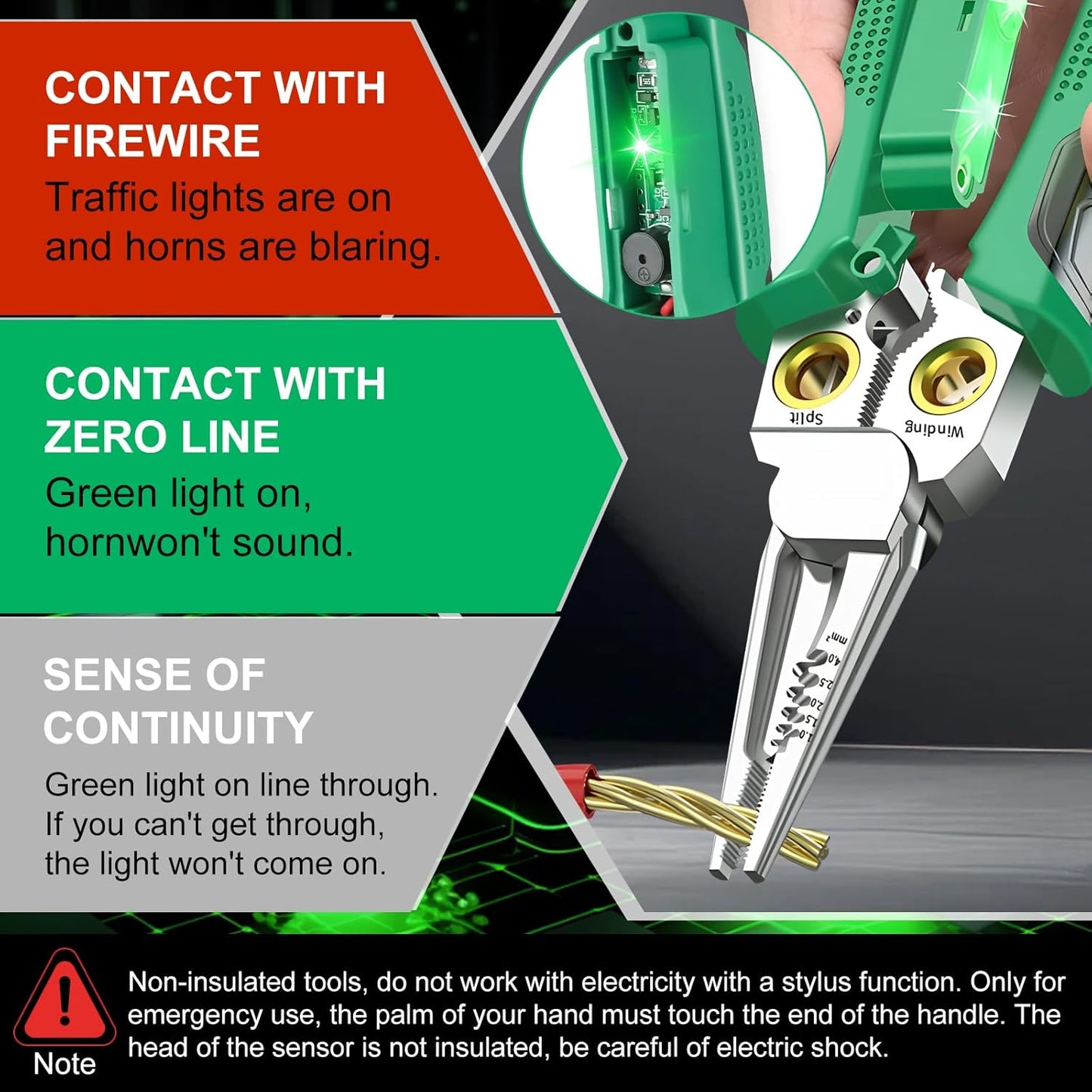 "8-in-1 Heavy Duty Wire Stripper Pliers with Voltage Test"