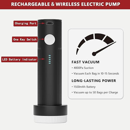 🏆⚡ 50K+ SOLD! Cordless Travel Vacuum Storage Compression Bag