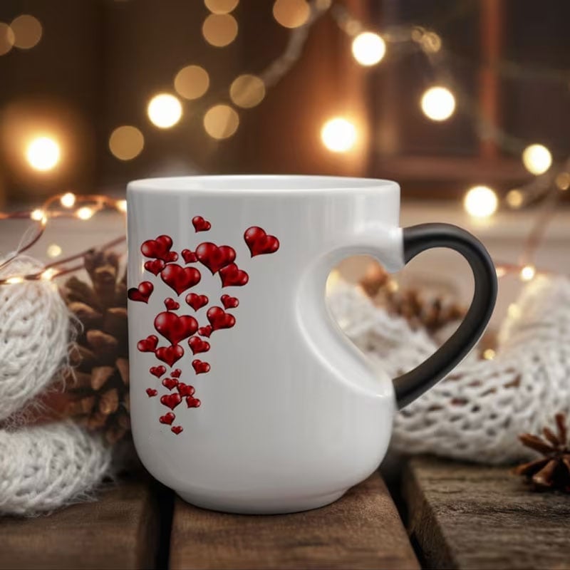 💖Heart-shaped Color-changing Ceramic Mug