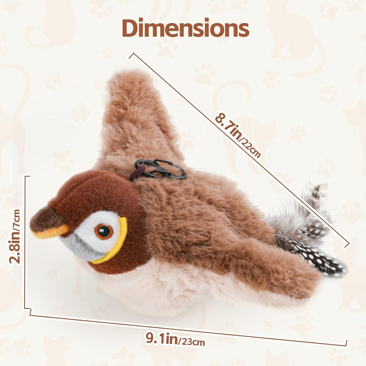 🔥Last Day 40% OFF - 🐾Interactive Chirping Bird Cat Toy