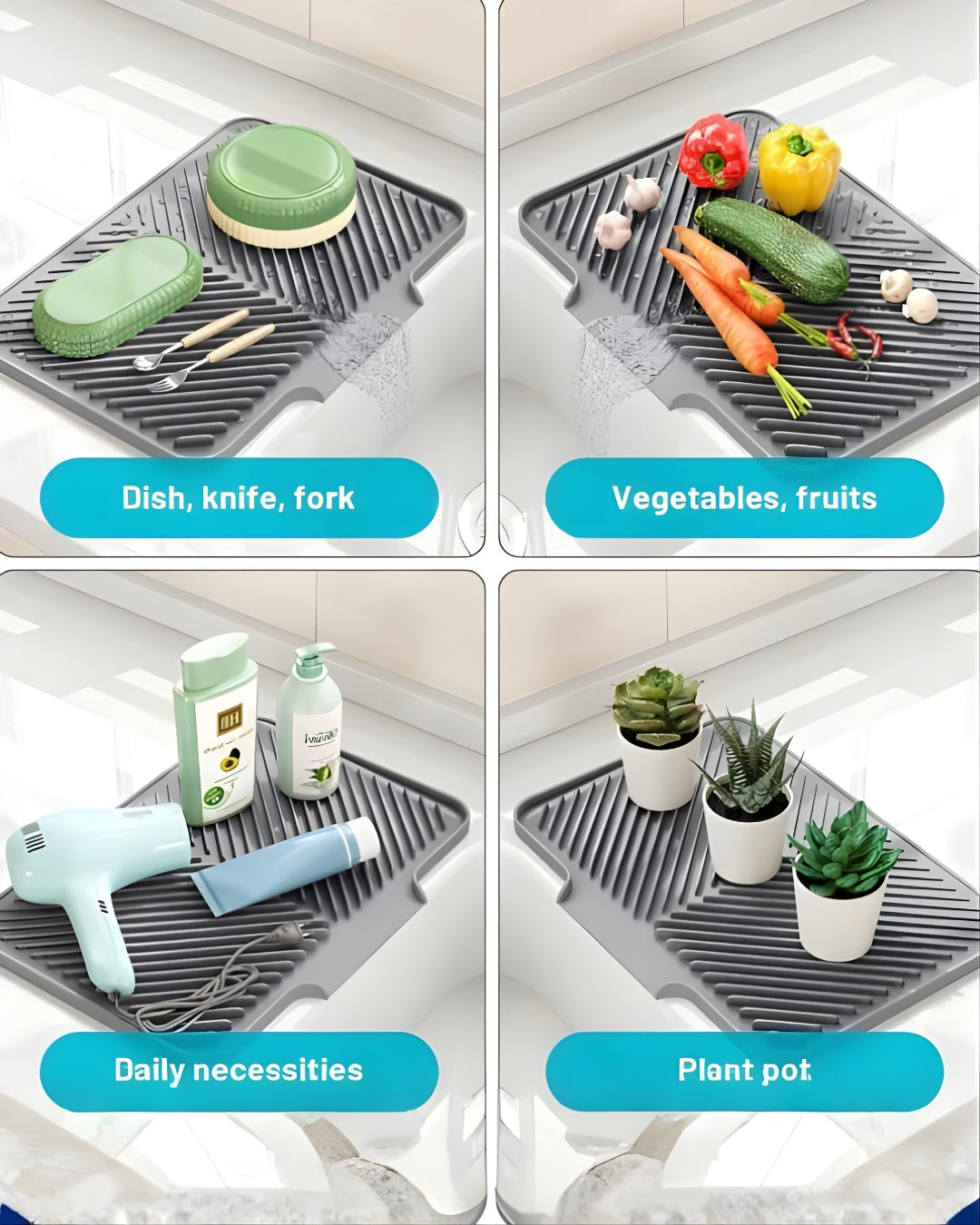 SmartDry Silicone Dish Drying Mat