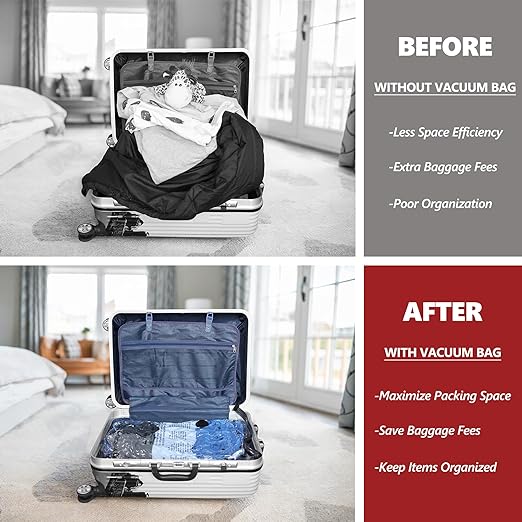 🏆⚡ 50K+ SOLD! Cordless Travel Vacuum Storage Compression Bag