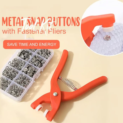 Metal Snap Buttons with Fastener Pliers Tool Kit