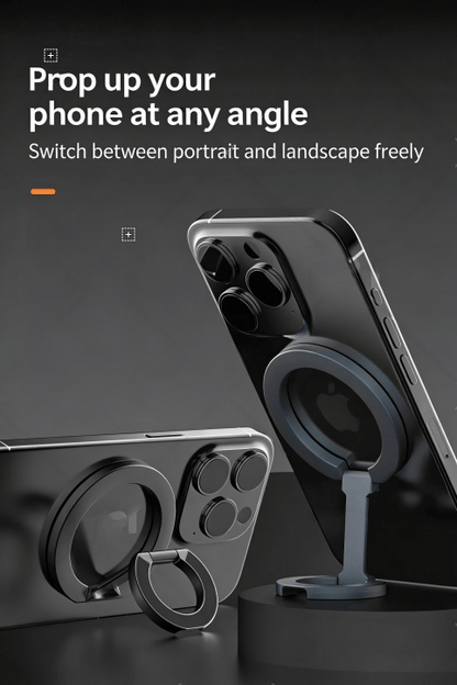 Double-Sided Magnetic Phone Stand Adjustable & Compatible with iPhone 12-17 Series Portable Multi-Scene Use Operable with One Hand Smartphone Cellphone Mount