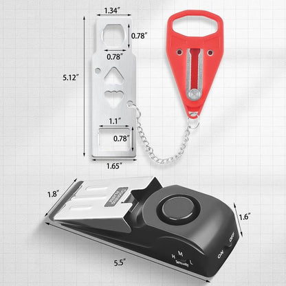 🔥New Year Picks 49% OFF🚨Home Security Door Stopper Alarm - Easy to Install No Tools Needed, 3 Sensitivity Modes, 120DB Loud Anti-Theft Alarm