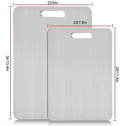 🏆Flash Sale⚡ 50K+ SOLD! Almost Gone-💥🎉🔥Stainless Steel Double Sided Chopping Board,Best Gifts