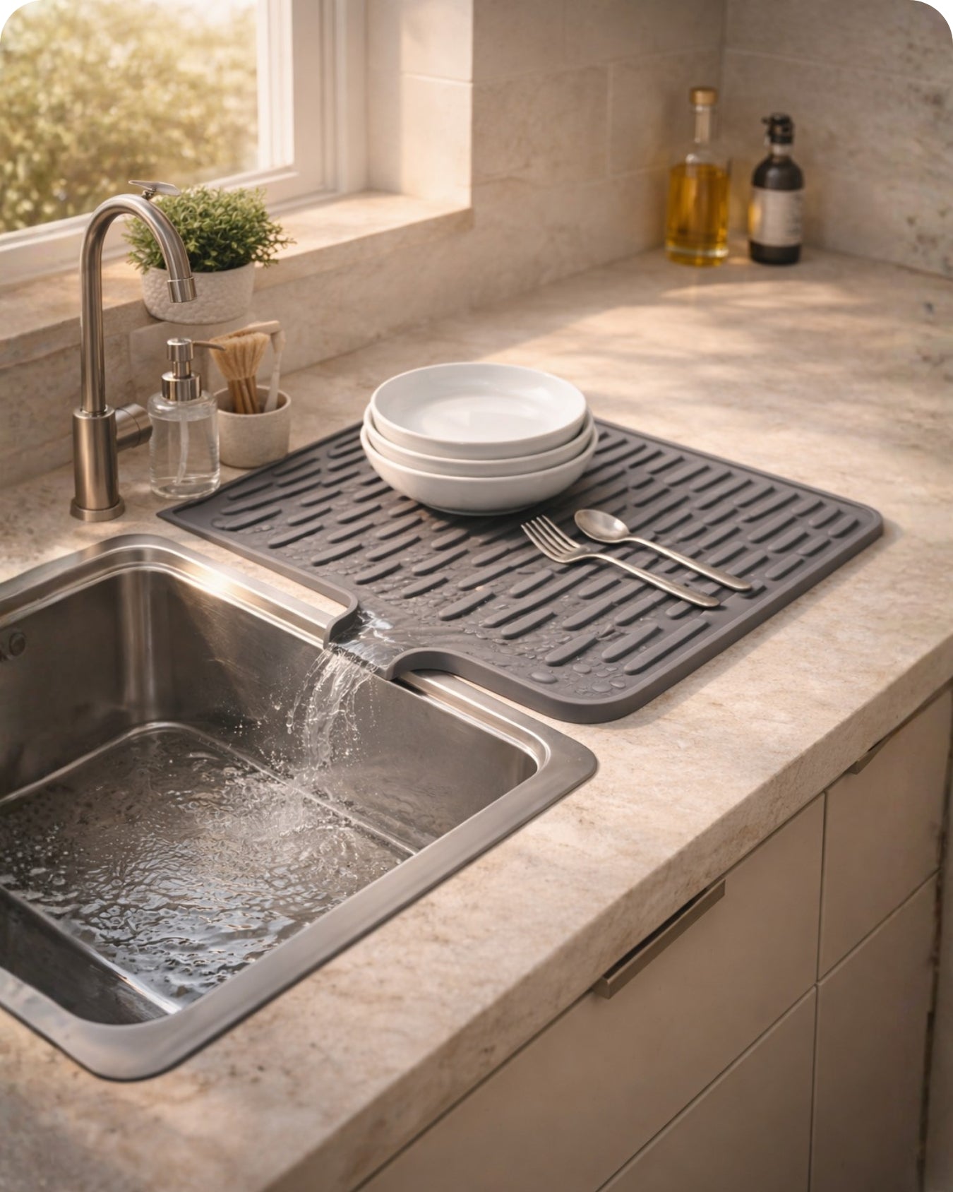 SmartDry Silicone Dish Drying Mat