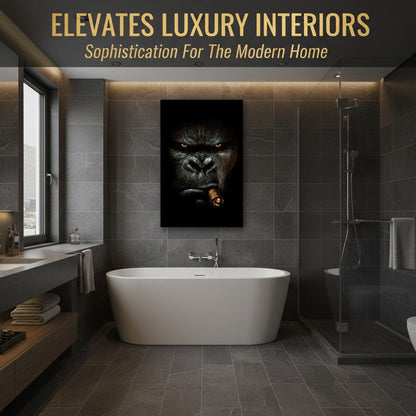 50*70cm Cigar Smoking Gorilla Large Canvas Wall Art