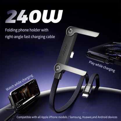 ⚡️240w super fast charging📱Invisible Holder Charger Cable with Stand