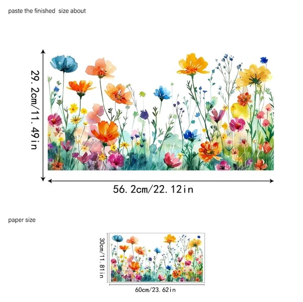 ✨LAST DAY: 49% OFF! - 💐Colorful Floral Bouquet Window Sticker🖼️(Cut to size freely)