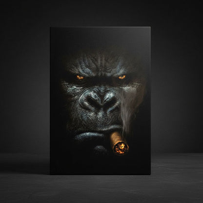 50*70cm Cigar Smoking Gorilla Large Canvas Wall Art