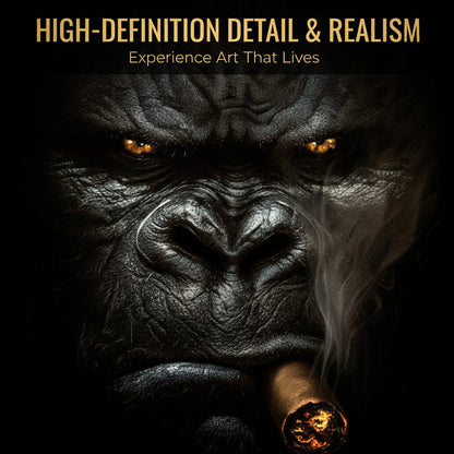 50*70cm Cigar Smoking Gorilla Large Canvas Wall Art