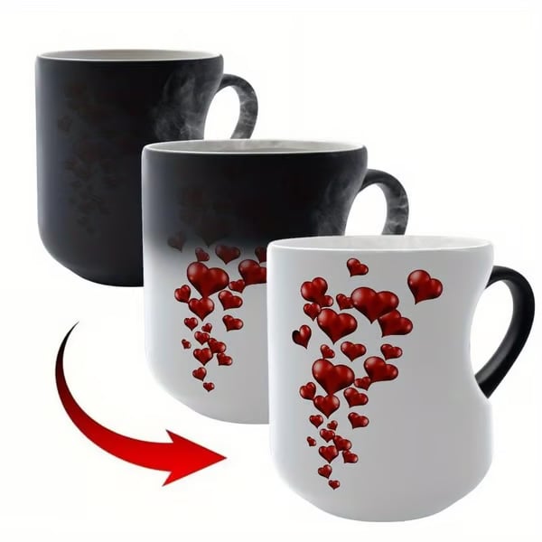 💖Heart-shaped Color-changing Ceramic Mug