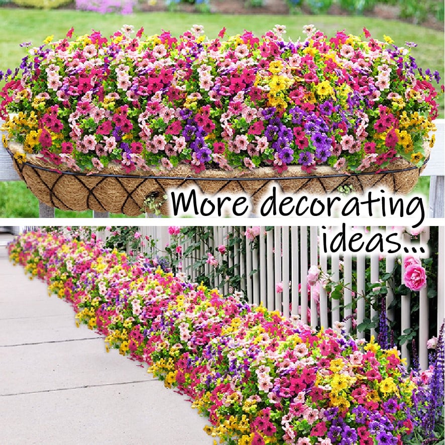 🌸Artificial Flowers Fake Plants for Outdoors Decoration🌱